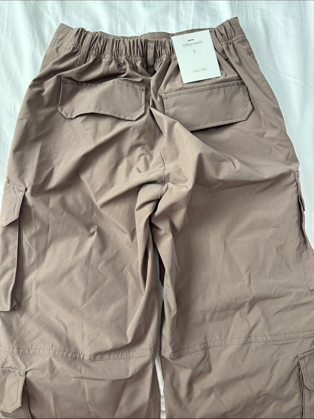 NWT Love Tree Brown Taupe Cargo Joggers - Picture 4 of 4